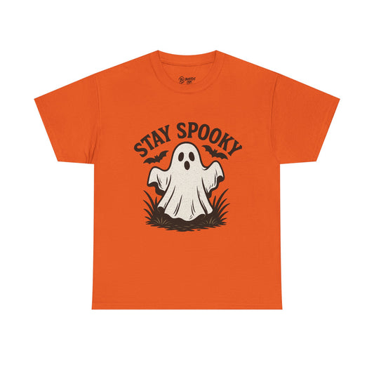 Spooky Ghost Tee - Perfect for Halloween, Unisex Cotton Shirt, Halloween Costume Top, Fall Apparel, Stay Spooky Tee
