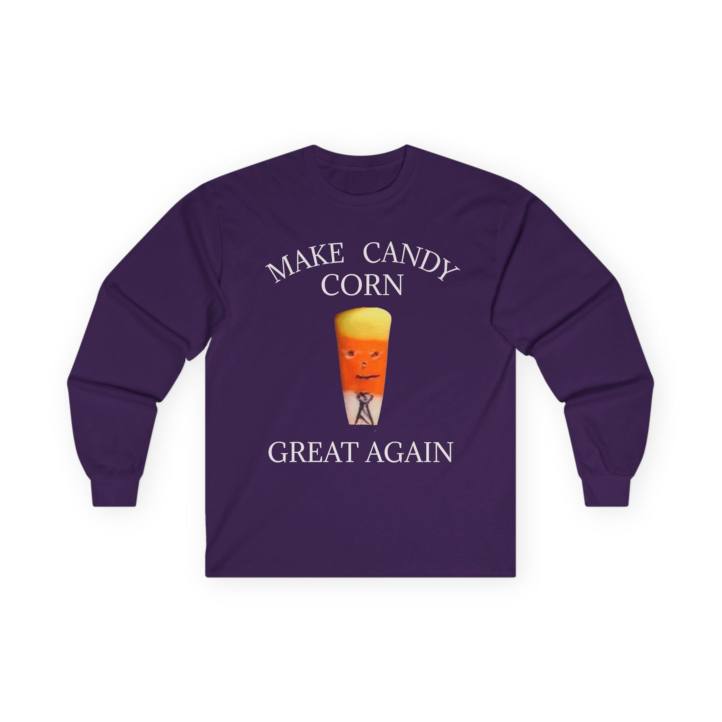 Funny Halloween Long Sleeve Tee - Make Candy Corn Great Again