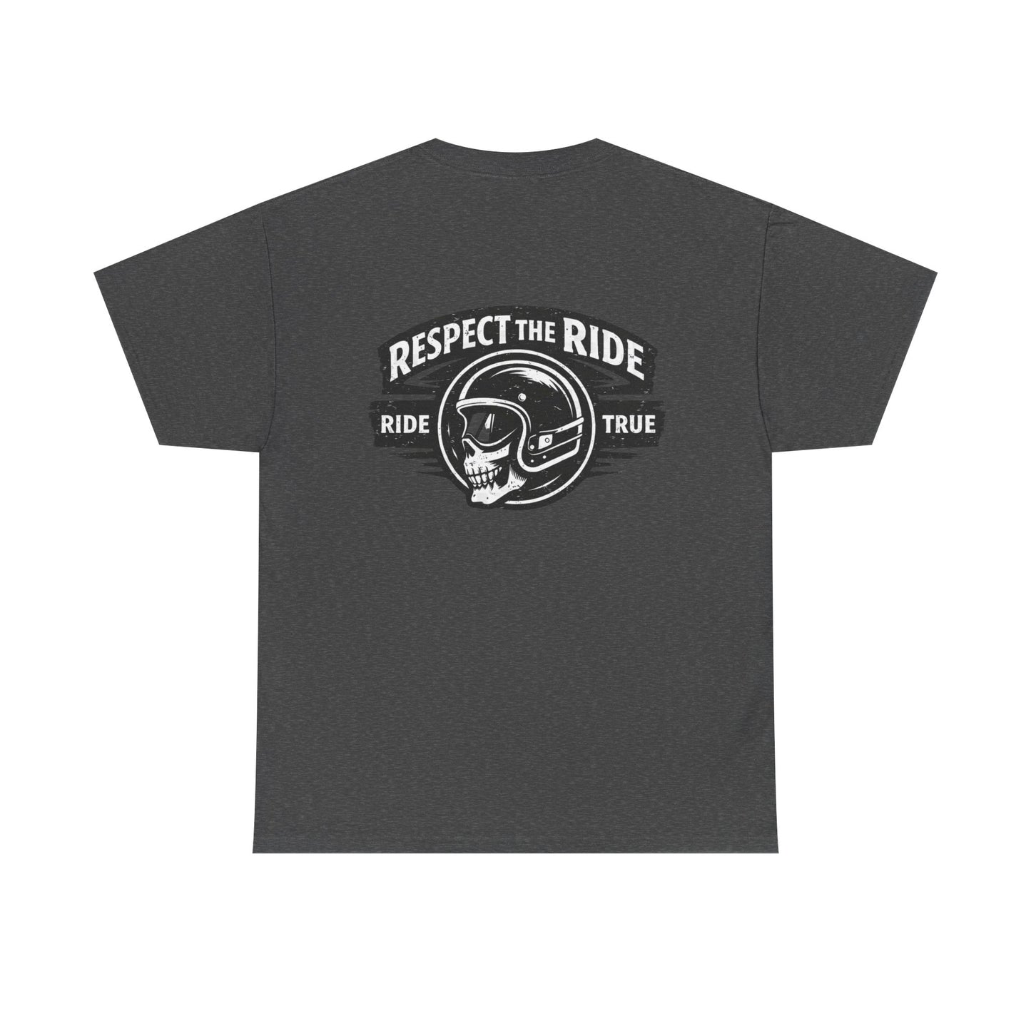 Ride True Skull Helmet Tee — "Respect the Ride" Biker T-Shirt