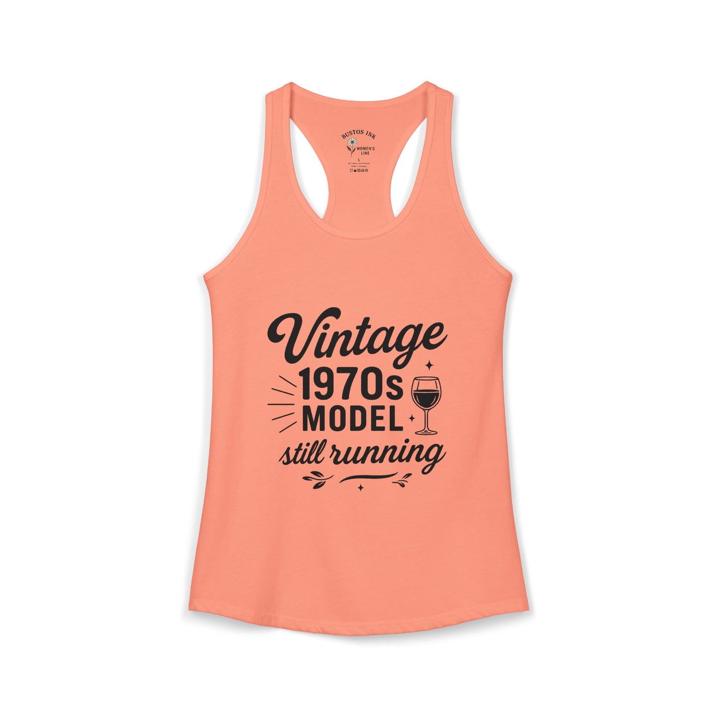 Women's "Vintage 70's Model Still Running" -  Racerback Tank