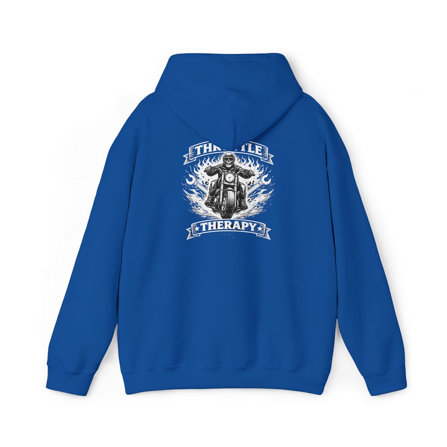 Motorcycle Therapy Hoodie — Biker Skull Rider Pullover