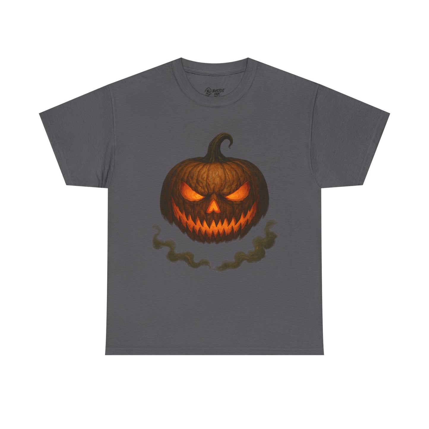 Spooky Pumpkin Halloween T-Shirt, Unisex Heavy Cotton Tee for Fall, Halloween Costume, Trick or Treat, Seasonal Fashion, Gift Idea