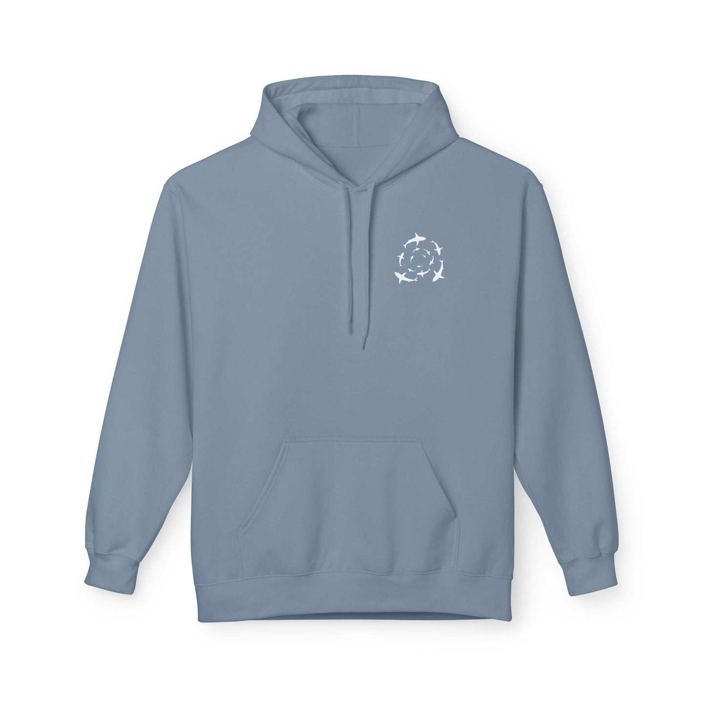Shark Word Art Hoodie - Unisex Fleece Sweatshirt