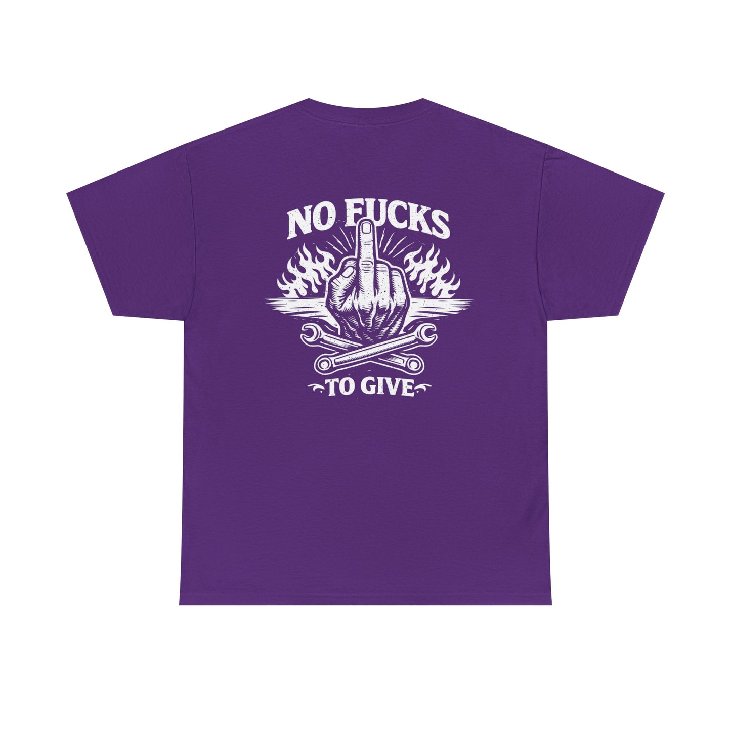 No Fucks To Give T-Shirt — Middle Finger Flame Graphic Tee