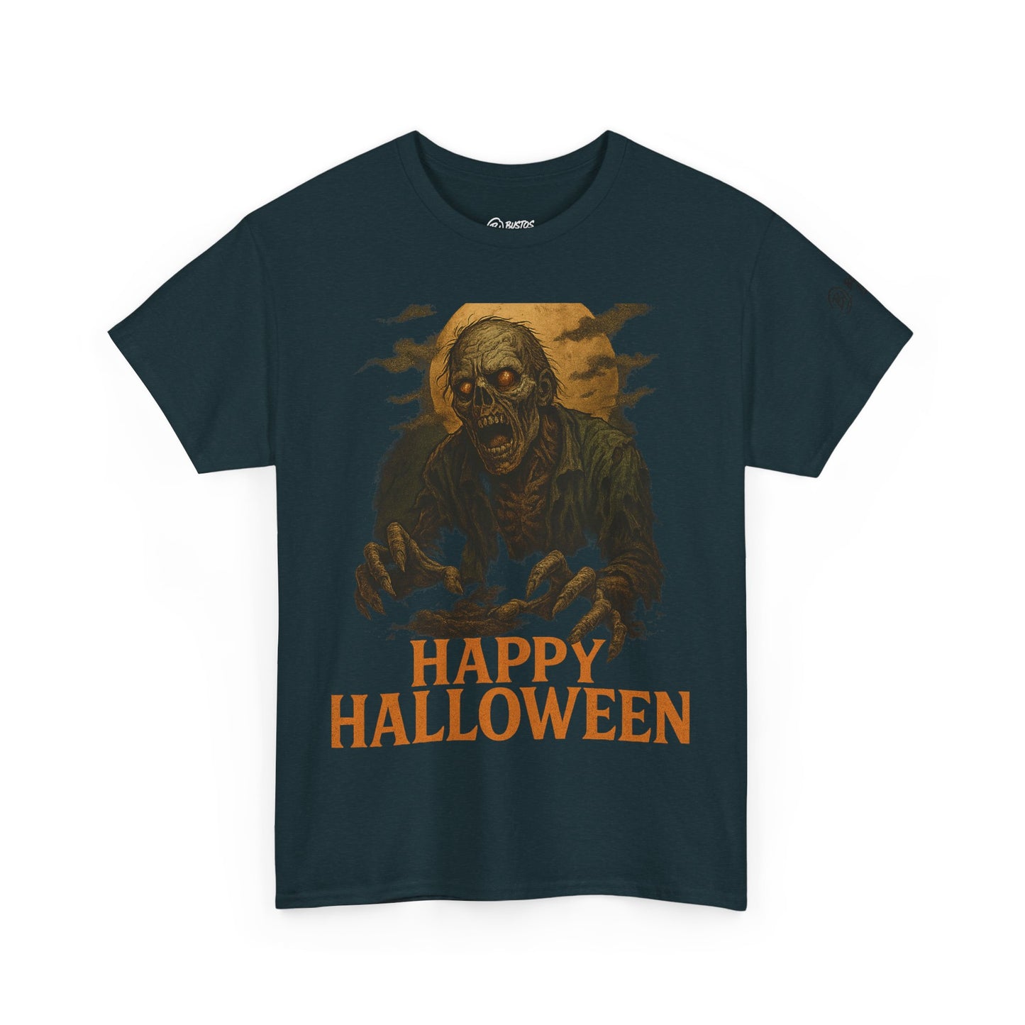 Halloween Zombie Unisex Heavy Cotton Tee, Spooky T-Shirt, Halloween Costume Shirt, Halloween Party Apparel, Trick or Treat Tee
