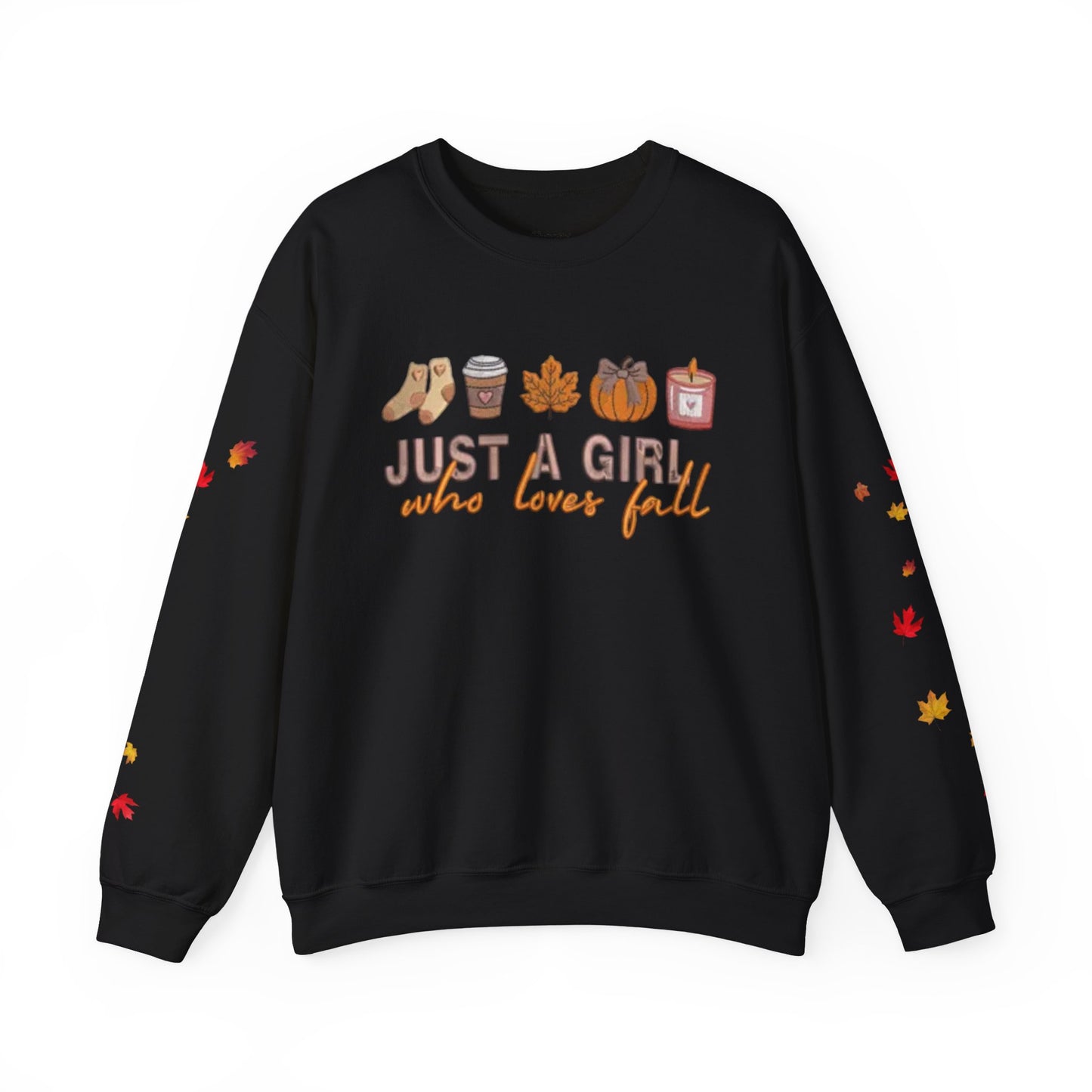 Cozy Fall Sweatshirt, Just a Girl Who Loves Fall, Comfy Crewneck Sweatshirt