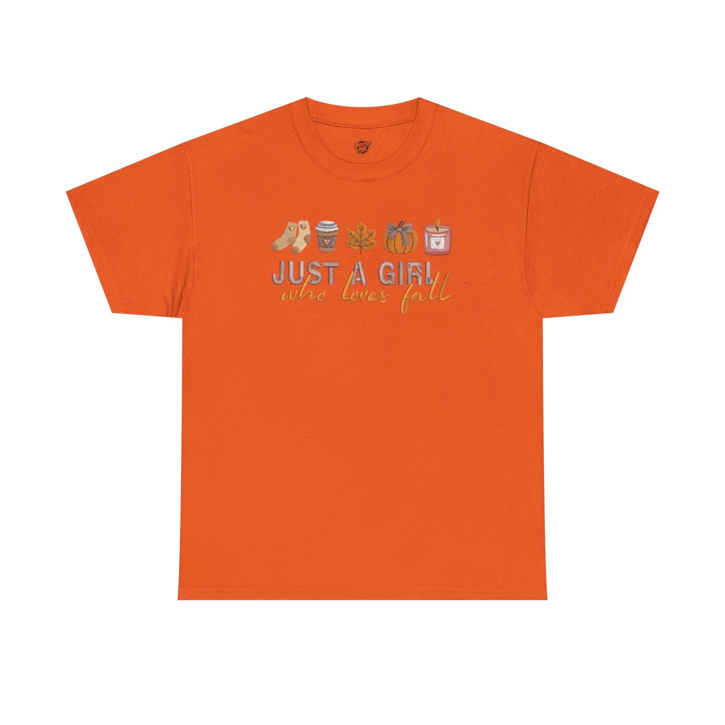 Just a Girl Who Loves Fall- Unisex Heavy Cotton Short Sleeve Tee