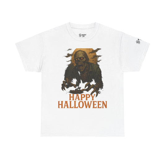 Halloween Zombie Unisex Heavy Cotton Tee, Spooky T-Shirt, Halloween Costume Shirt, Halloween Party Apparel, Trick or Treat Tee