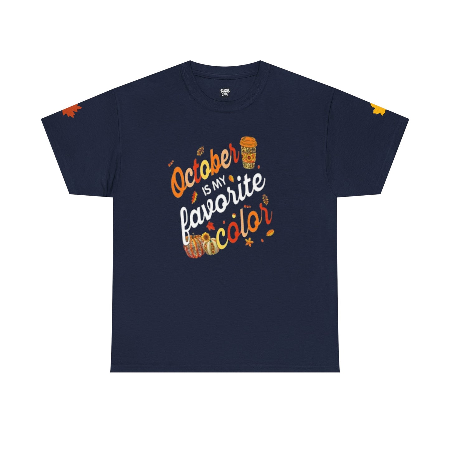 October is my favorite color- Unisex Short Sleeve Heavy Cotton Tee