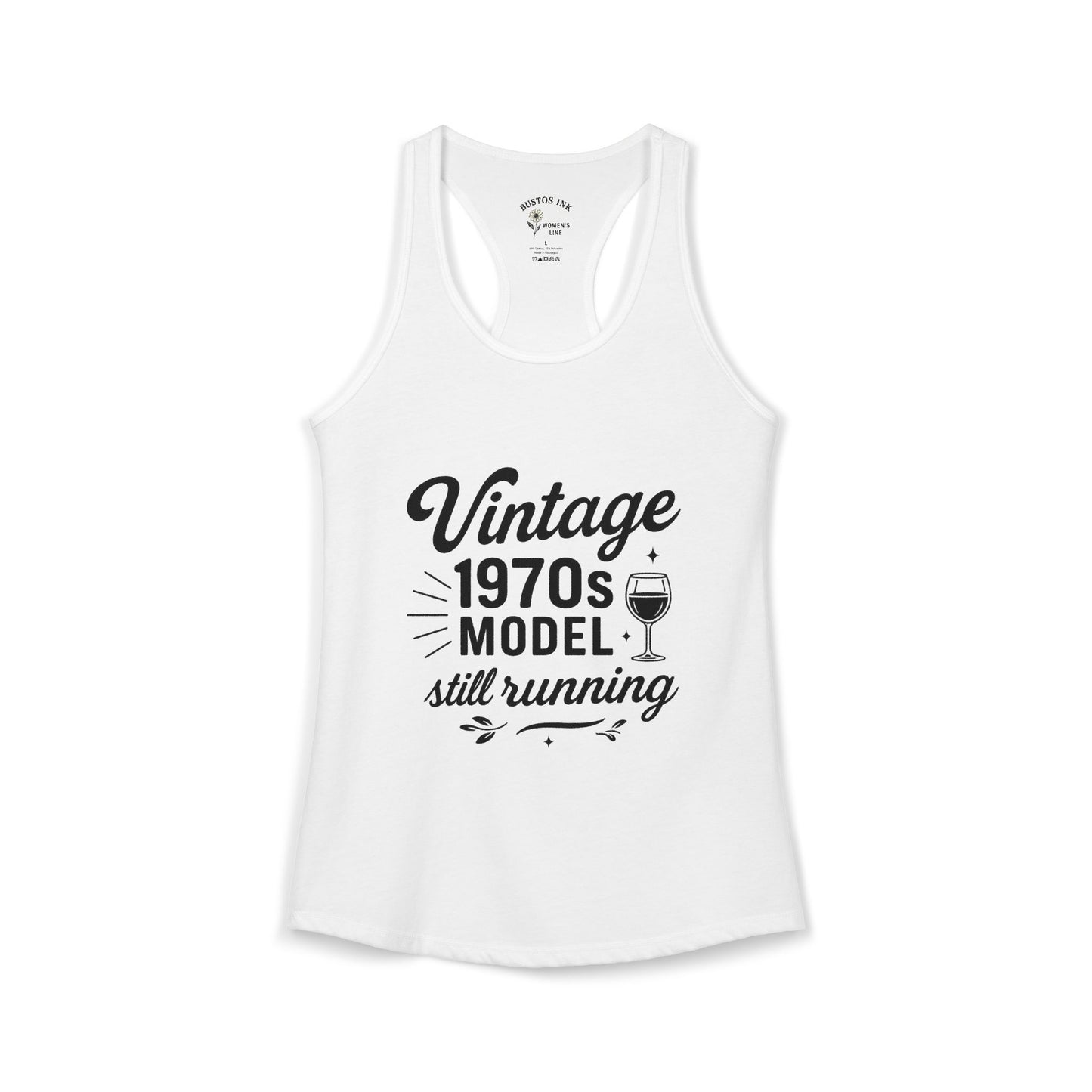 Women's "Vintage 70's Model Still Running" -  Racerback Tank