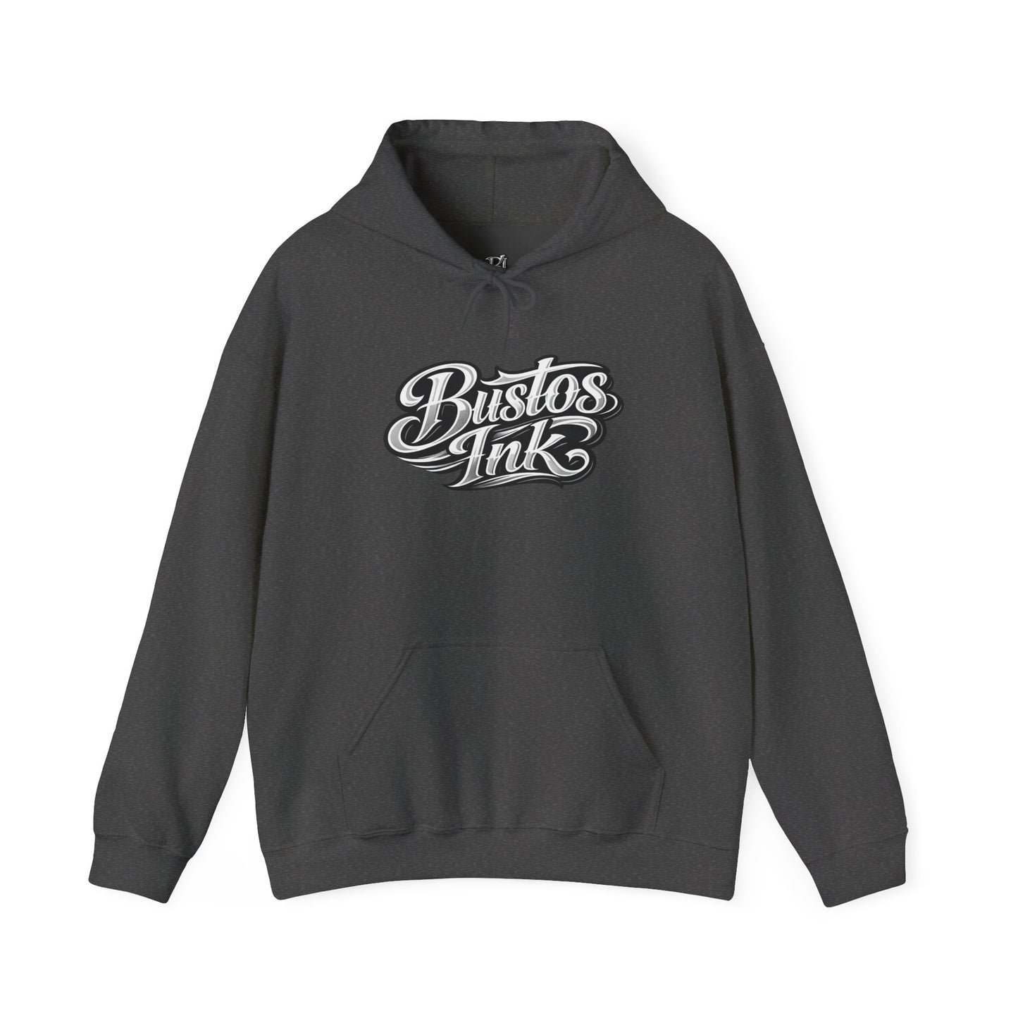 Bustos Ink Script Logo Hoodie — Graphic Streetwear Pullover