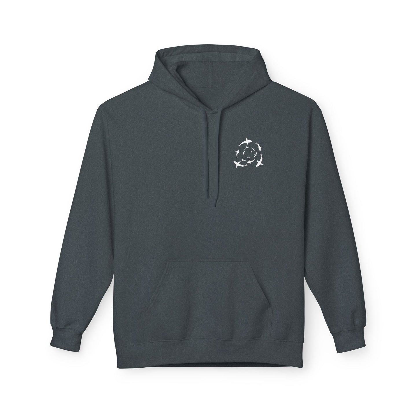 Shark Word Art Hoodie - Unisex Fleece Sweatshirt