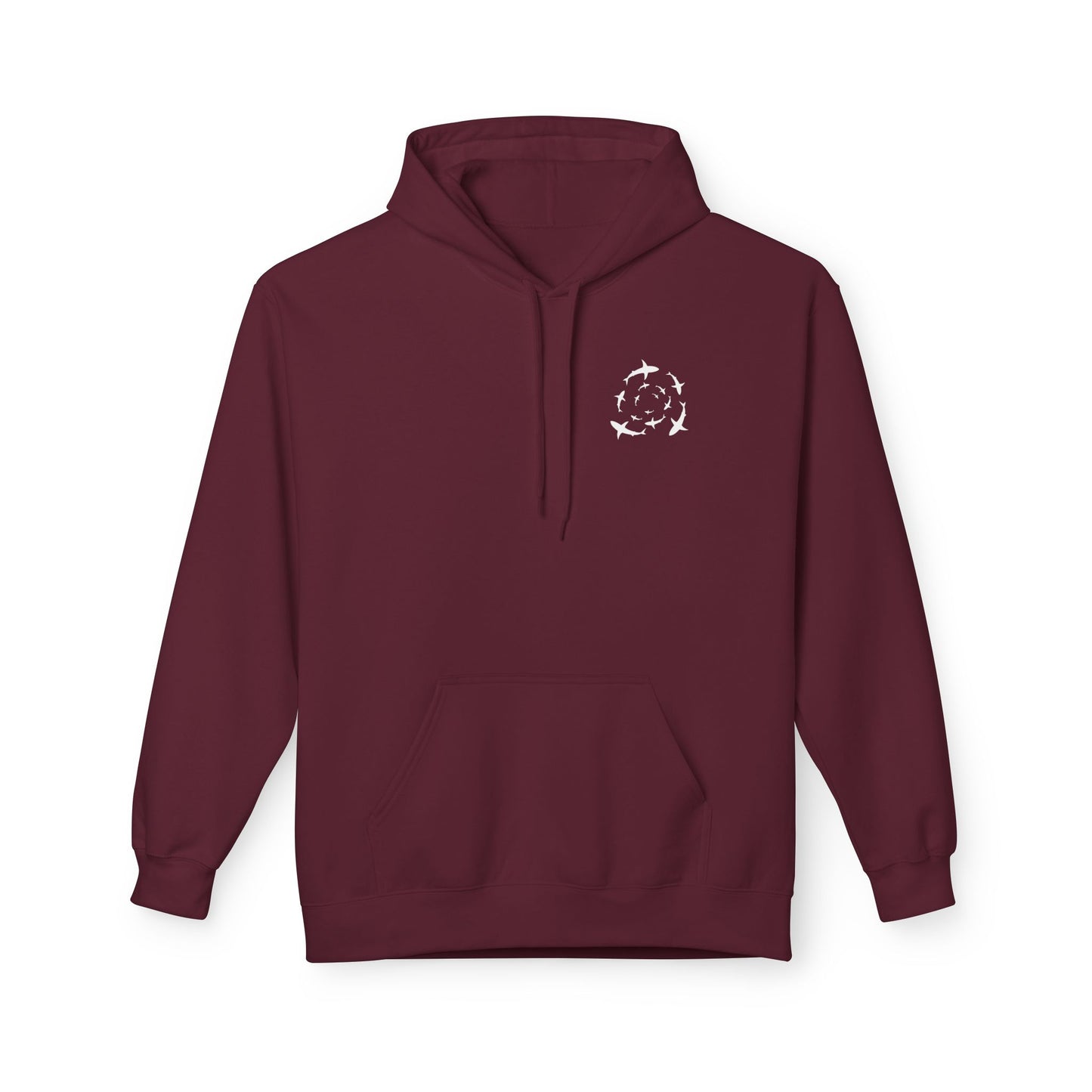 Shark Word Art Hoodie - Unisex Fleece Sweatshirt