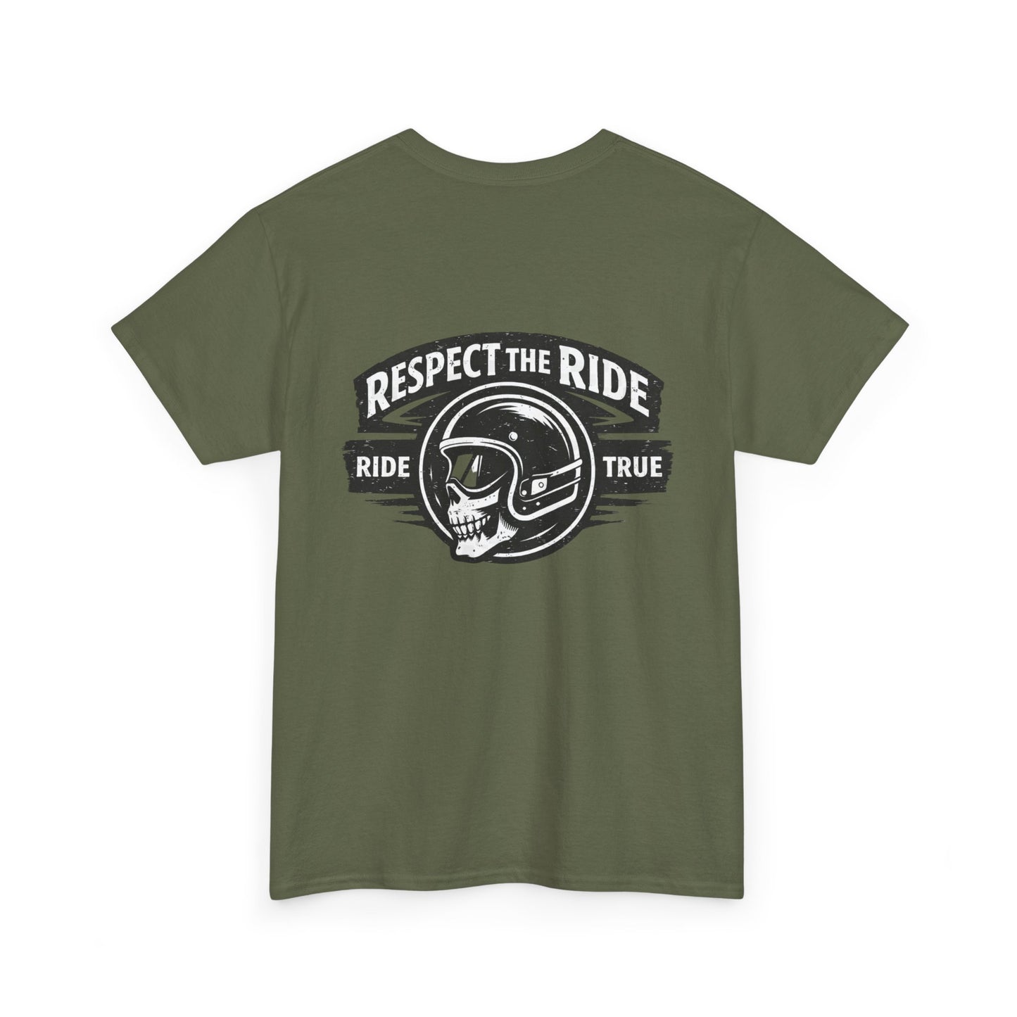 Ride True Skull Helmet Tee — "Respect the Ride" Biker T-Shirt