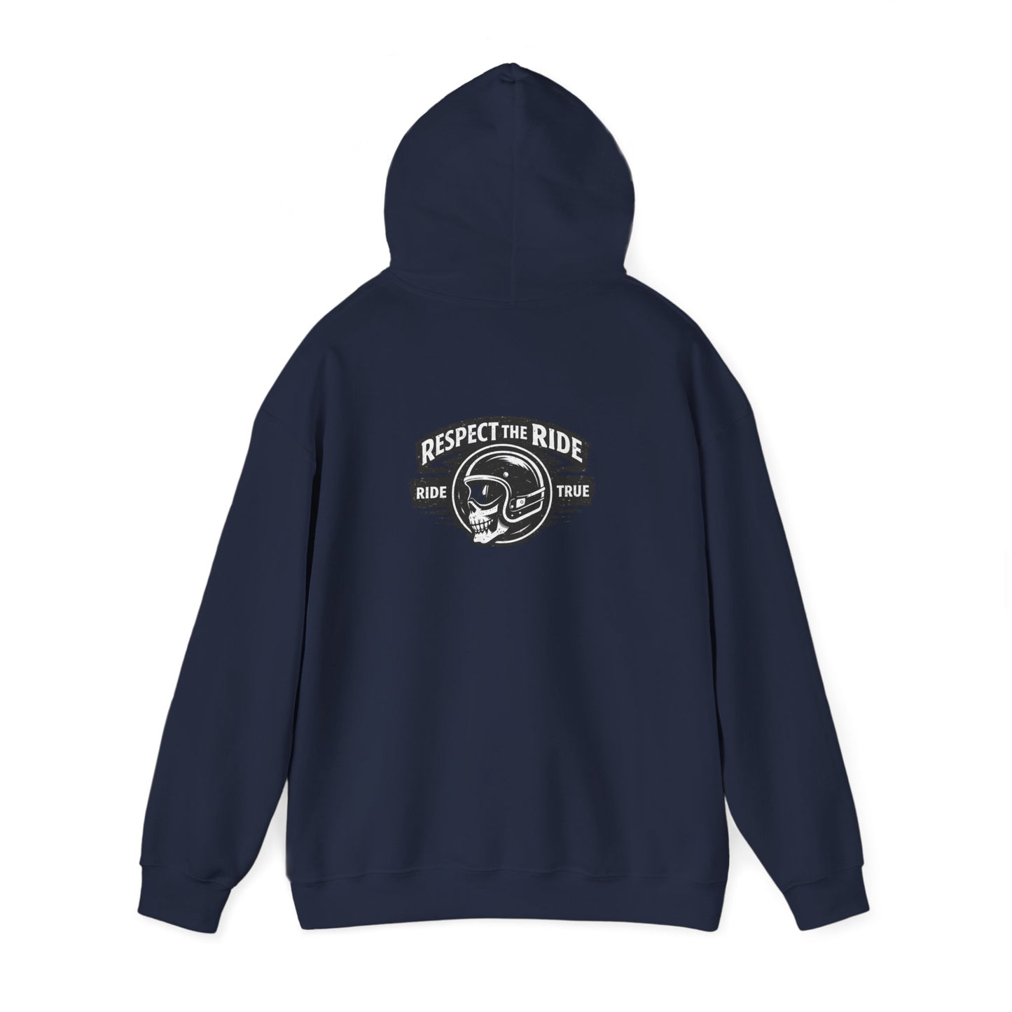 Hoodie - "Respect the Ride" Skull Motorcycle Graphic Pullover