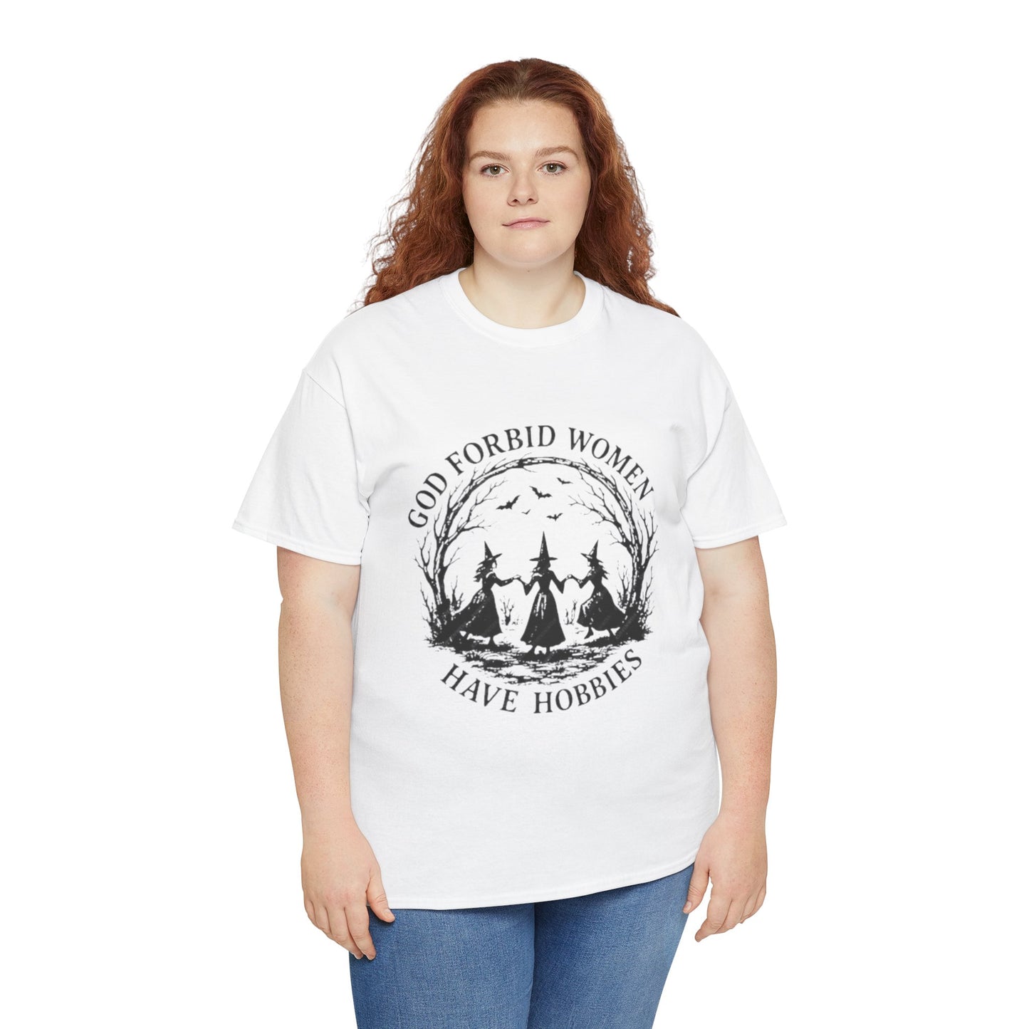 Unisex Heavy Cotton Tee-God Forbid Women Have Hobbies