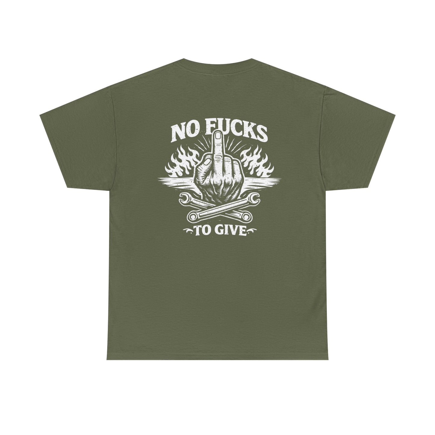 No Fucks To Give T-Shirt — Middle Finger Flame Graphic Tee