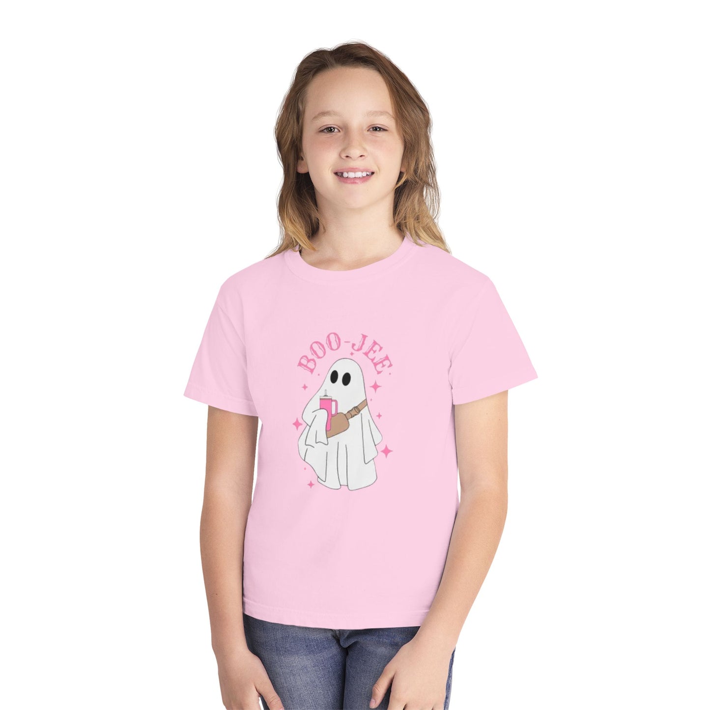 Boo Jee Ghost Youth Midweight Tee-Halloween Shirt