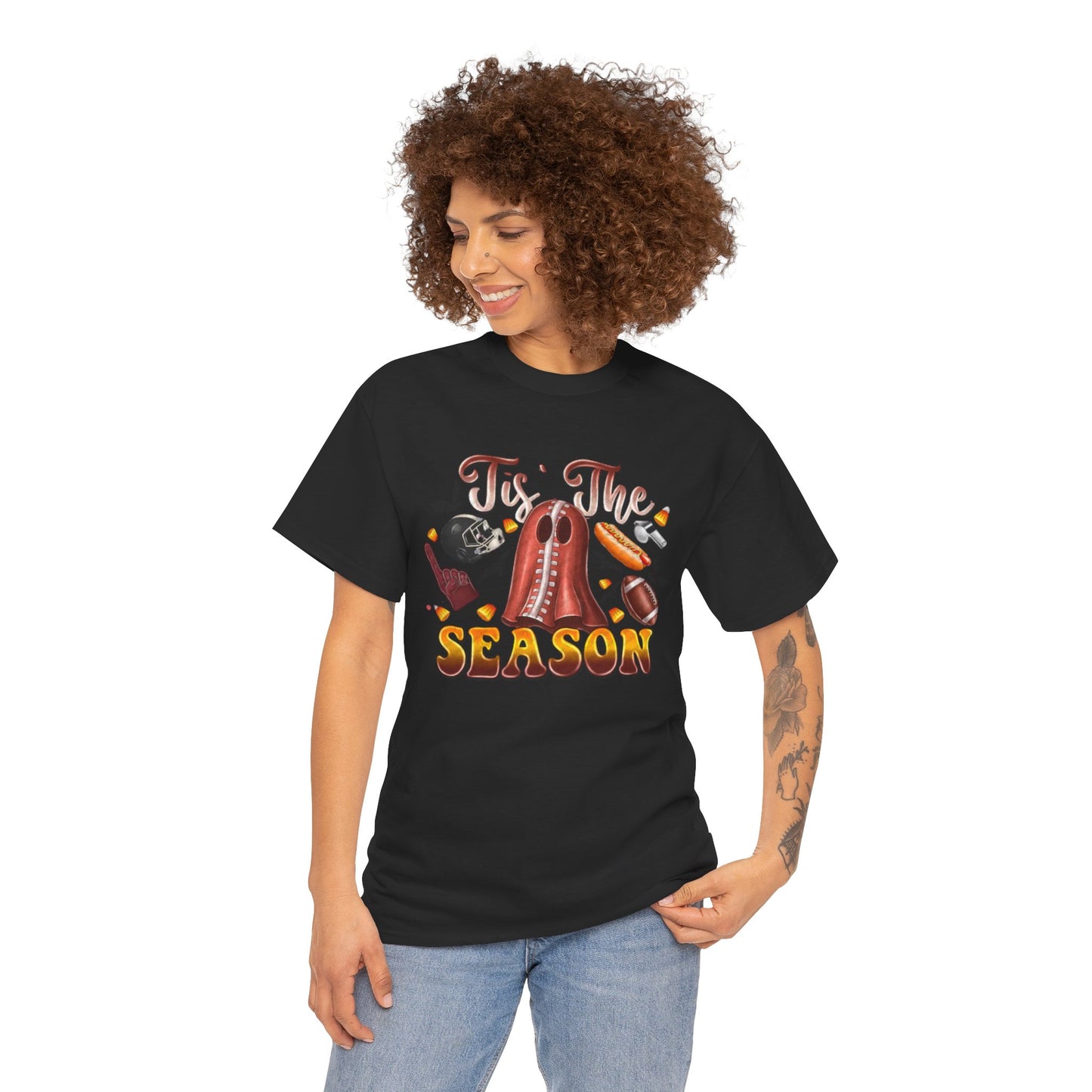 Tis The Season Womens Fall Festive Cotton Short Sleeve Tee