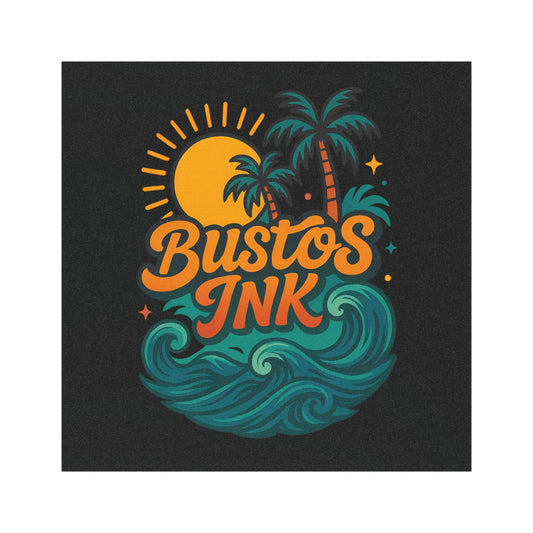 Bustos Ink Beach Car Magnet