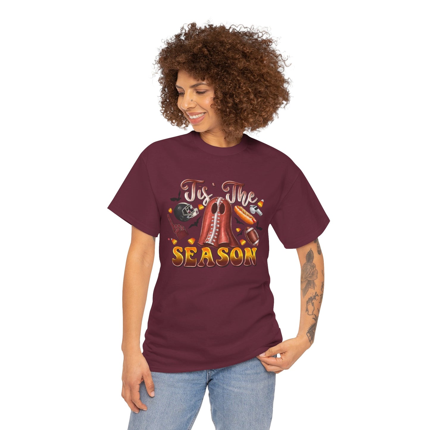 Tis The Season Womens Fall Festive Cotton Short Sleeve Tee