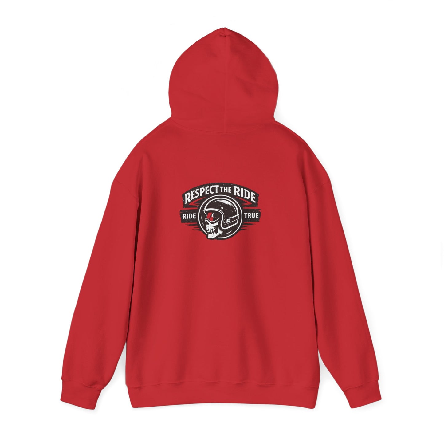 Hoodie - "Respect the Ride" Skull Motorcycle Graphic Pullover
