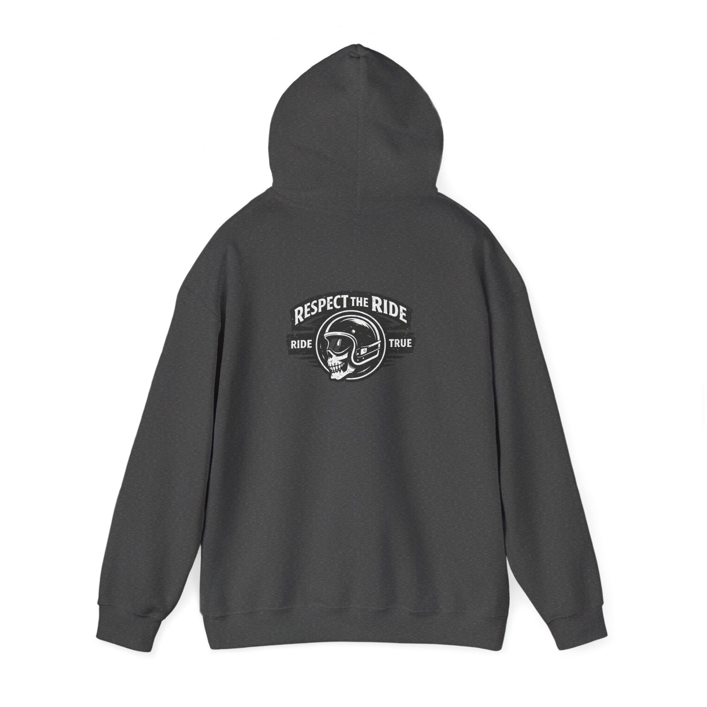 Hoodie - "Respect the Ride" Skull Motorcycle Graphic Pullover