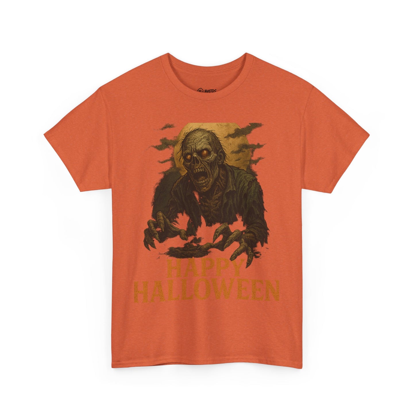 Halloween Zombie Unisex Heavy Cotton Tee, Spooky T-Shirt, Halloween Costume Shirt, Halloween Party Apparel, Trick or Treat Tee