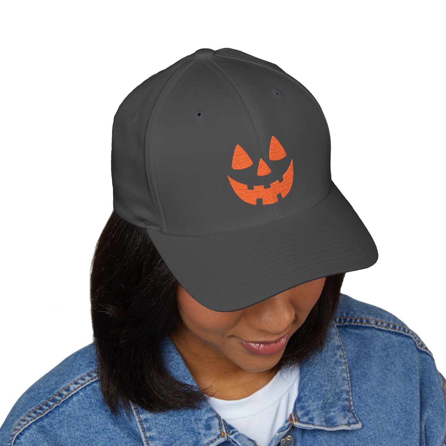 Embroidered Halloween Pumpkin Cap