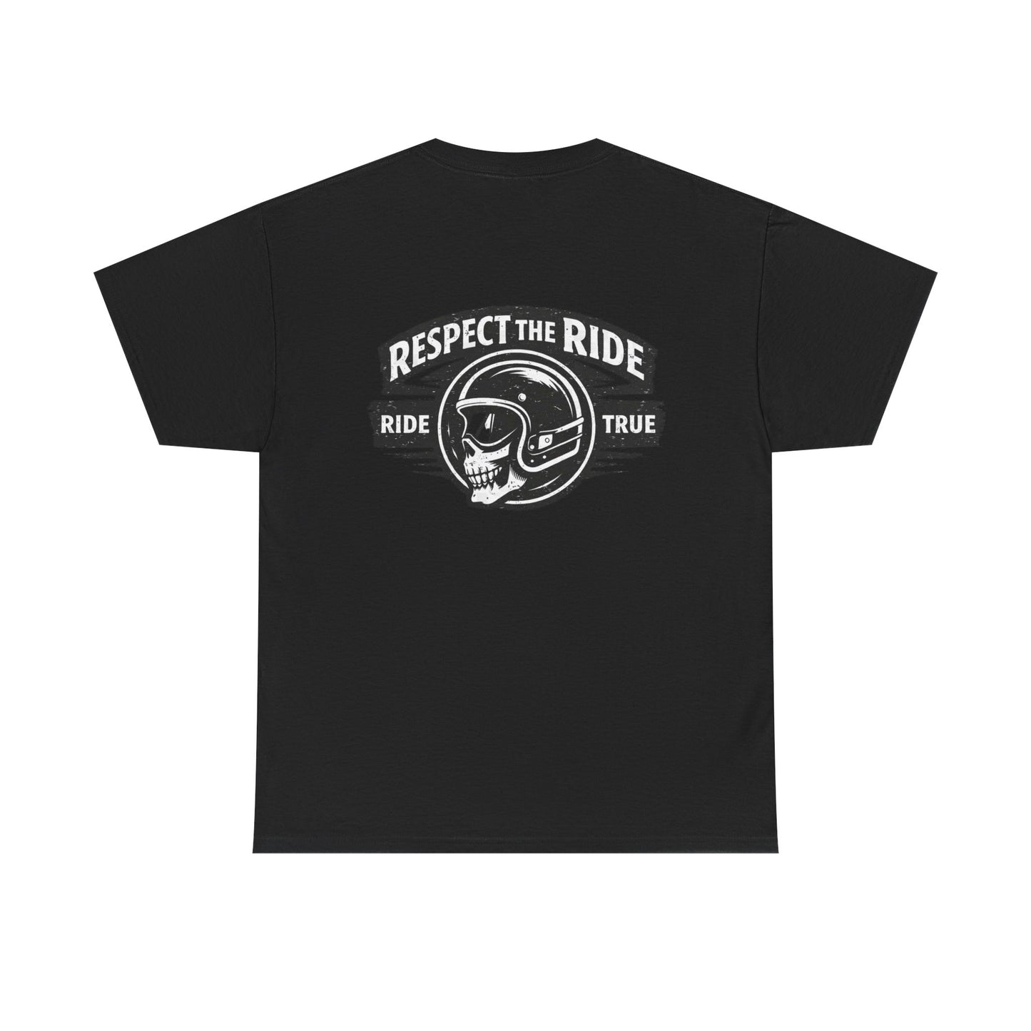 Ride True Skull Helmet Tee — "Respect the Ride" Biker T-Shirt