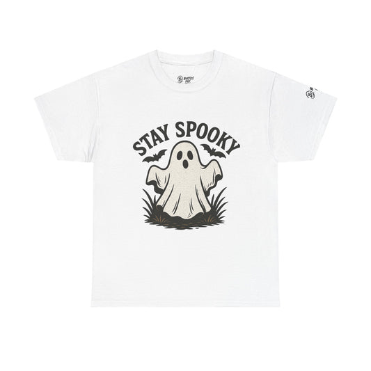 Spooky Ghost Tee - Perfect for Halloween, Unisex Cotton Shirt, Halloween Costume Top, Fall Apparel, Stay Spooky Tee