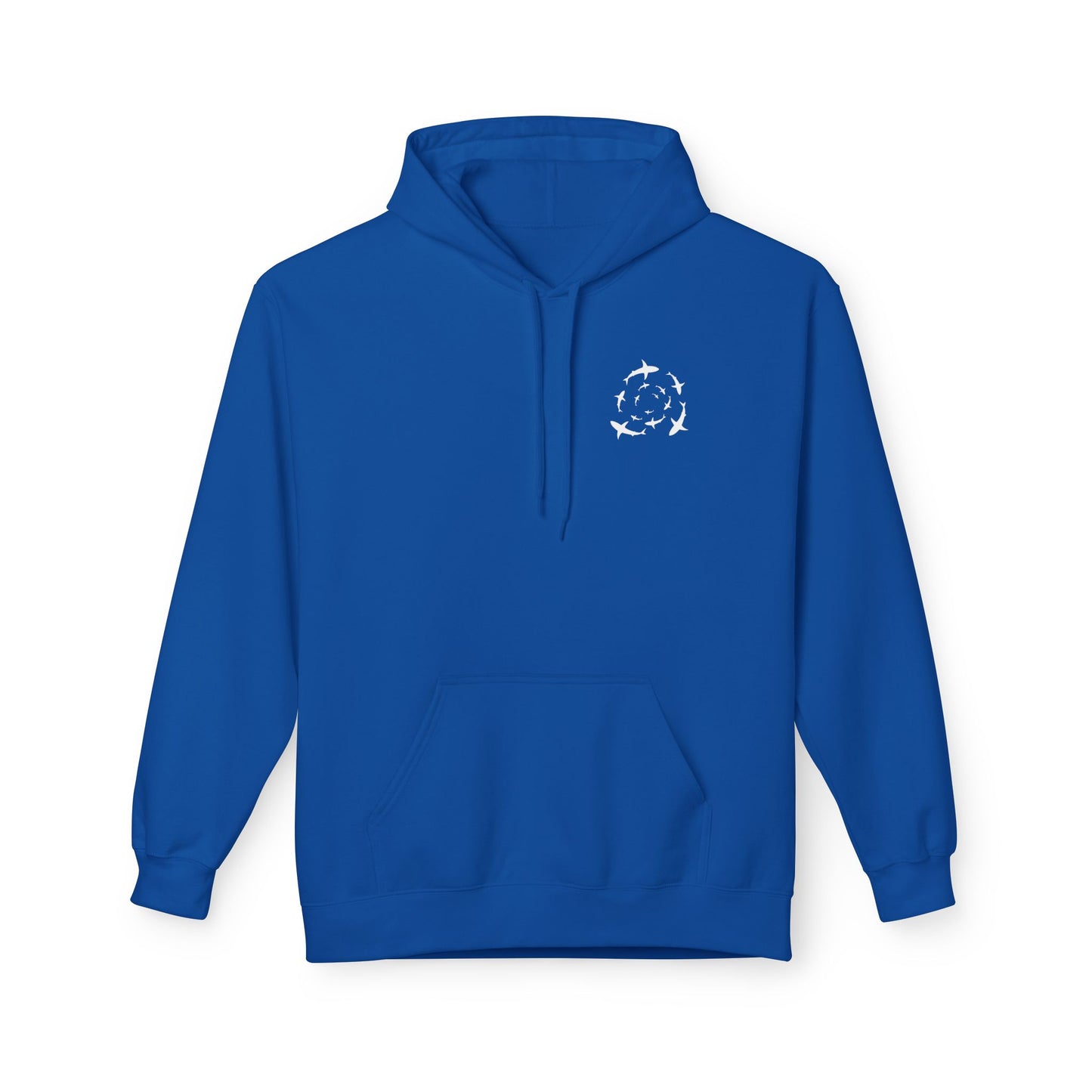 Shark Word Art Hoodie - Unisex Fleece Sweatshirt
