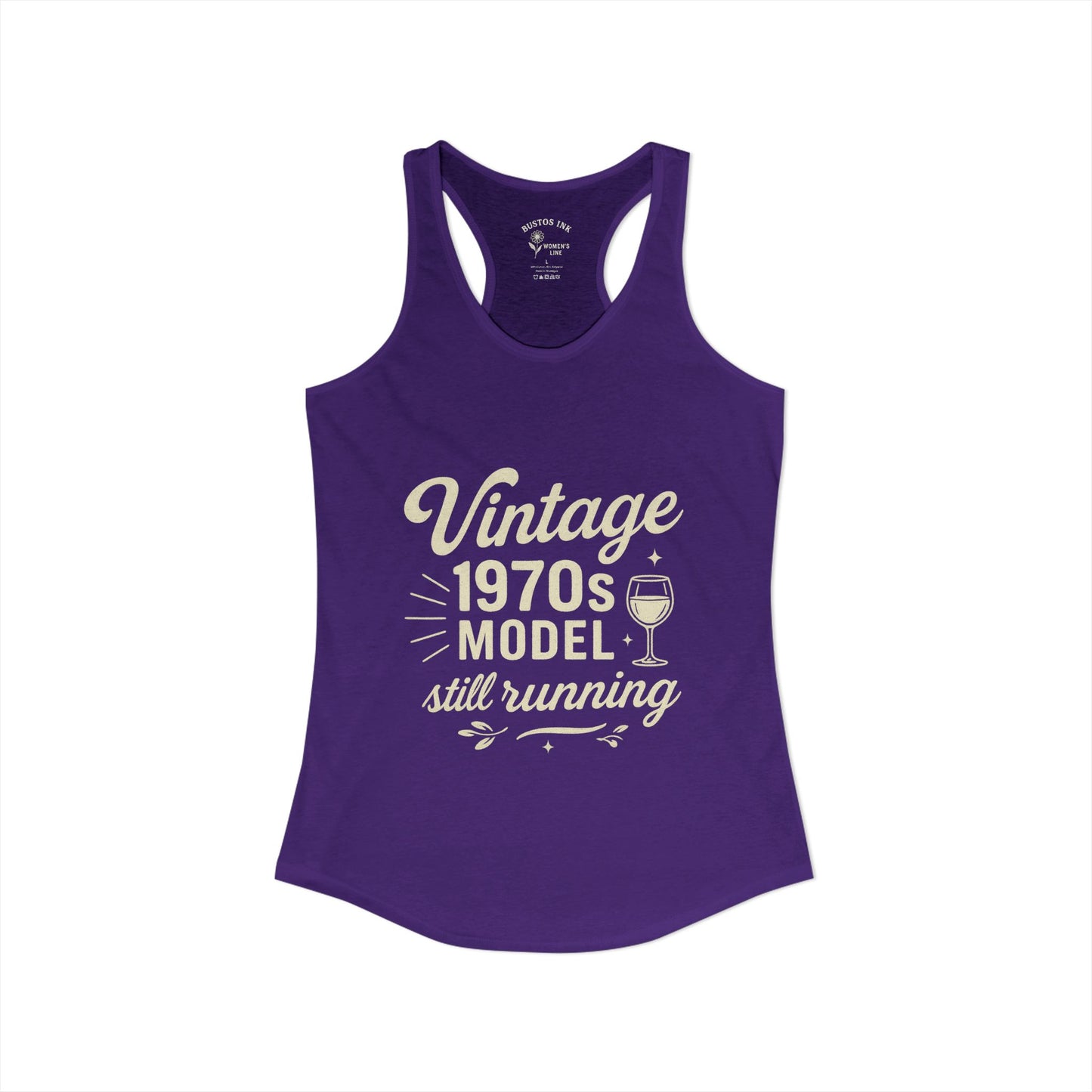 Women's "Vintage 70's Model Still Running" -  Racerback Tank