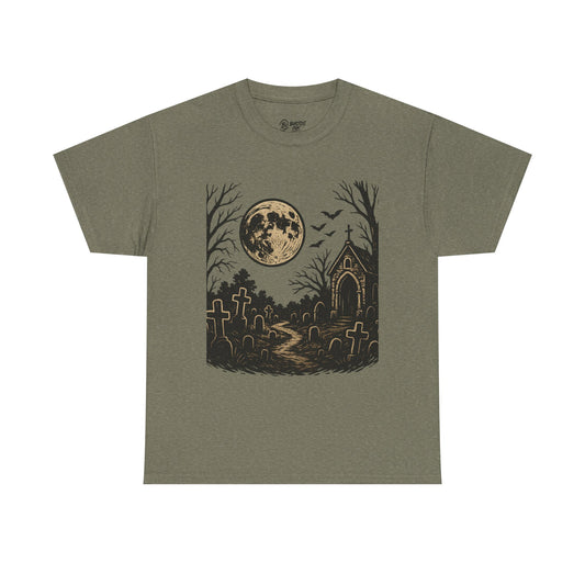 Spooky Moonlight Unisex Tee - Halloween Apparel, Graphic T-Shirt, Gothic Style, Fall Wardrobe, Casual Outfit