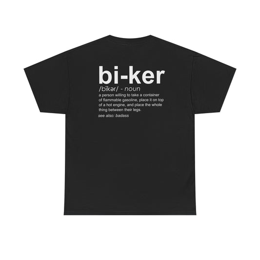Biker Definition Short Sleeve Tee, Unisex Heavy Cotton T-Shirt