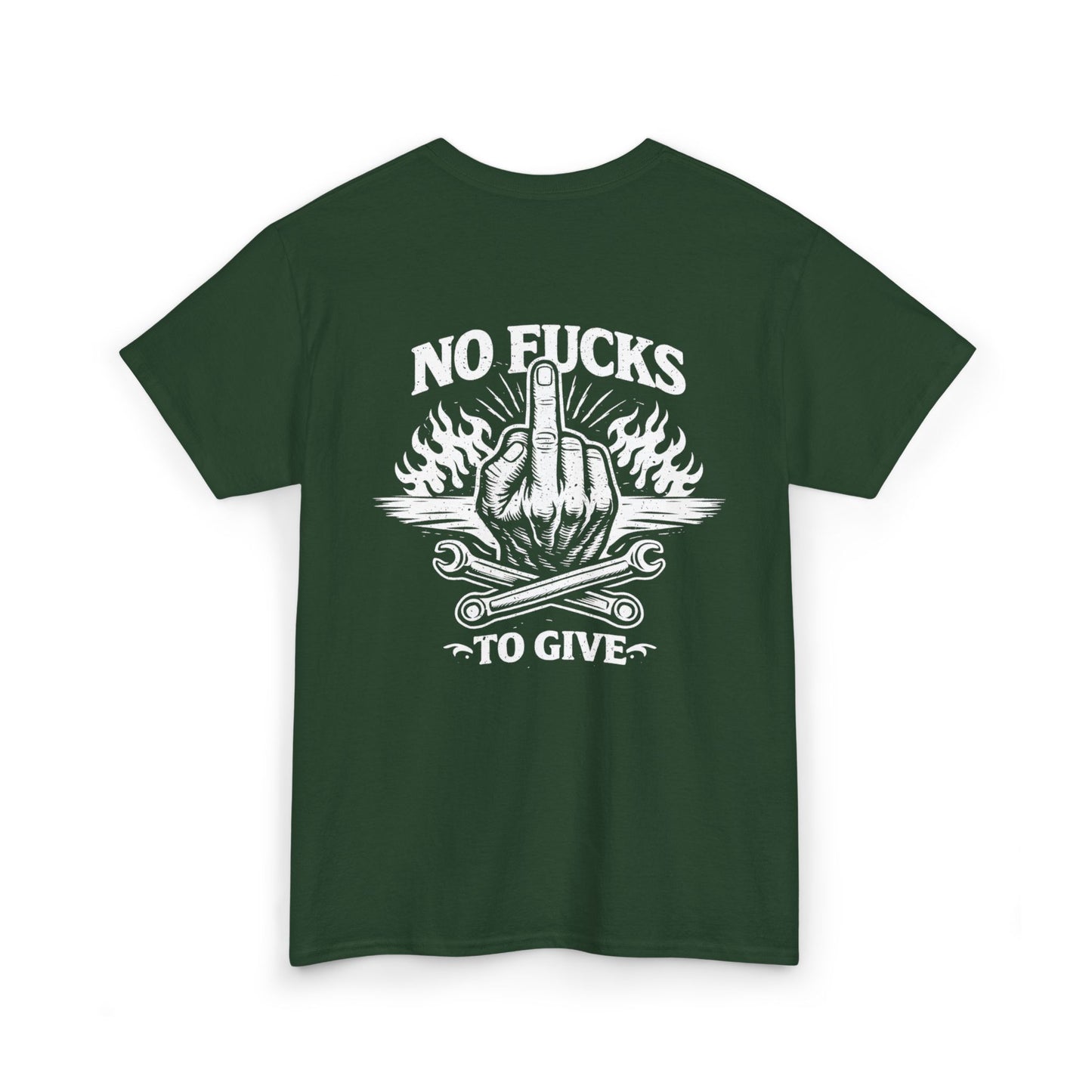 No Fucks To Give T-Shirt — Middle Finger Flame Graphic Tee