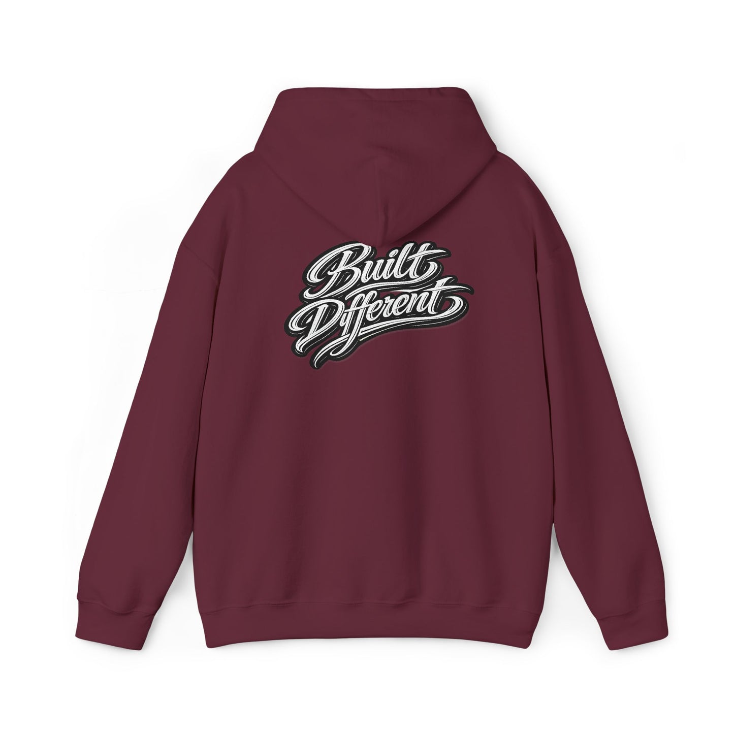 Built Different Hoodie — Vintage Script Logo Pullover